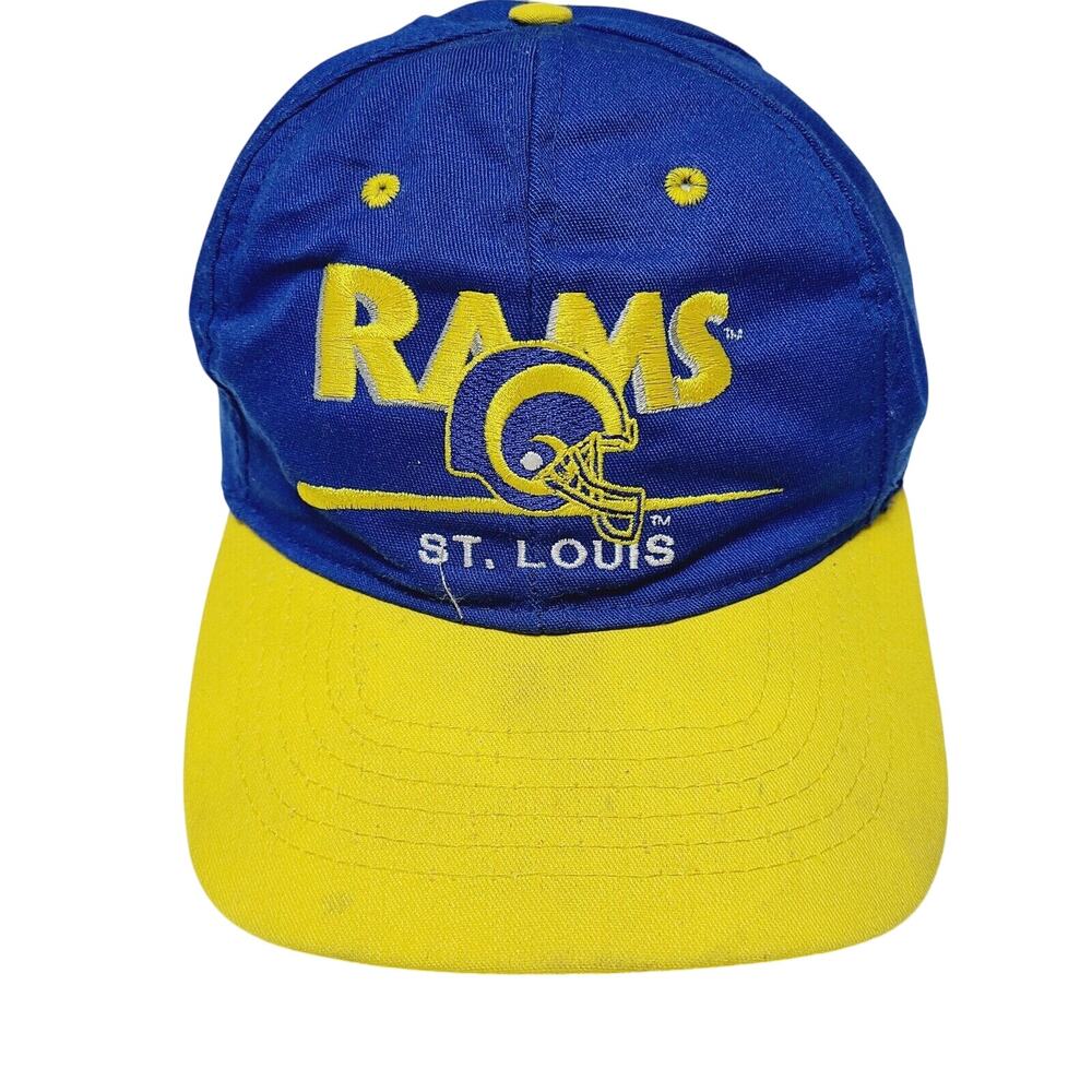 Vintage 90’s St Louis Rams Eastport NFL Team Snapback Embroidered Hat Cap USA